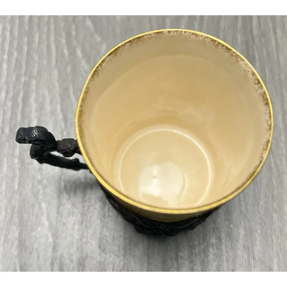 Staffordshire Eggshell Demitasse Teacup &‎ Saucer 179250 Shreve & Co Sterling